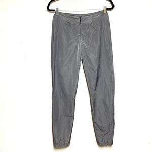 Sun Kim Front Zip Grey Jogger Style Pant with back leg Zip Sz S